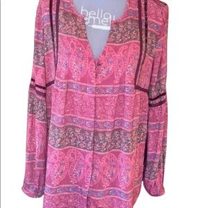 🌸St. John’s bay boho pink paisley tunic🌸